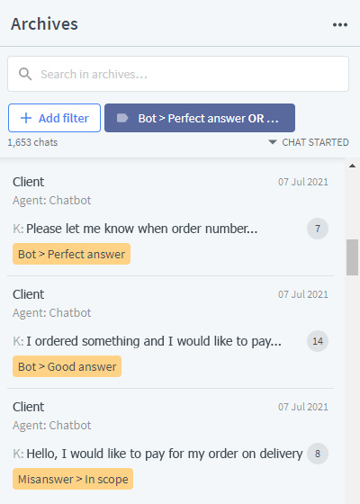 manually evaluate of conversations