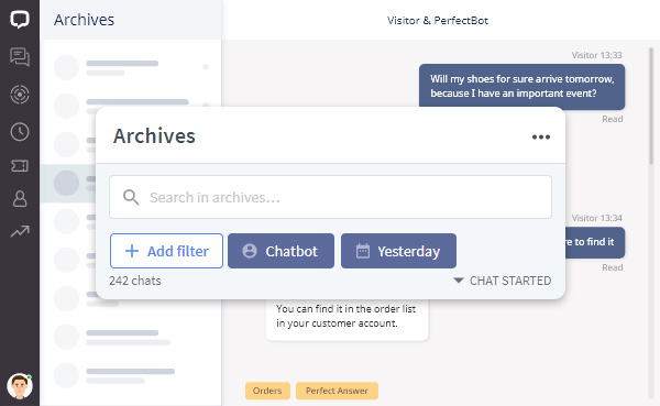 Browse and filter conversations