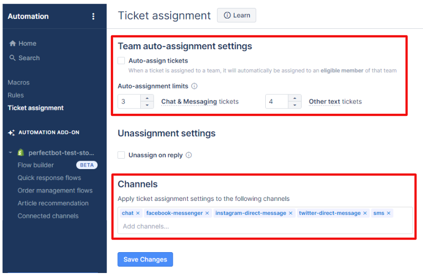 Ticket assignment rule