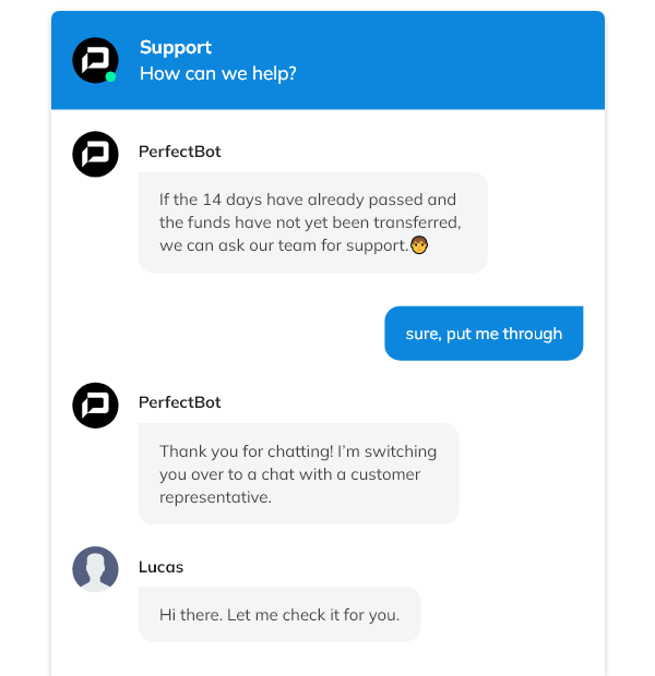 Chatbot conversation